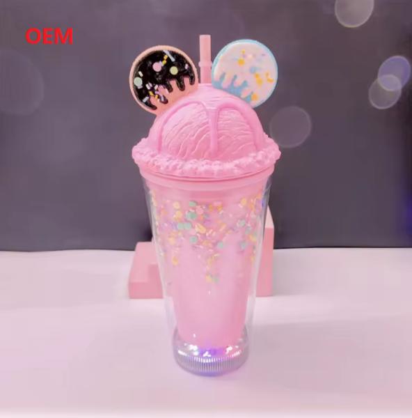 Buy cheap Ice Cup Water Bottle Children's Plastic Straw Cup from wholesalers