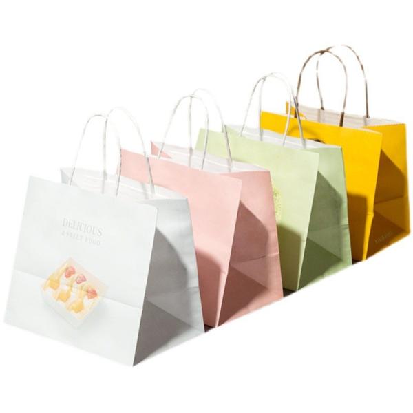 Buy cheap Offset Printing Portable Kraft Paper Bags For Cake Boxes 21*14*19cm from wholesalers