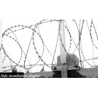 Buy cheap Low Carbon Cross Type Hot Dip Galvanized Razor Wire 500mm Coil Diameter 22mm±1mm product