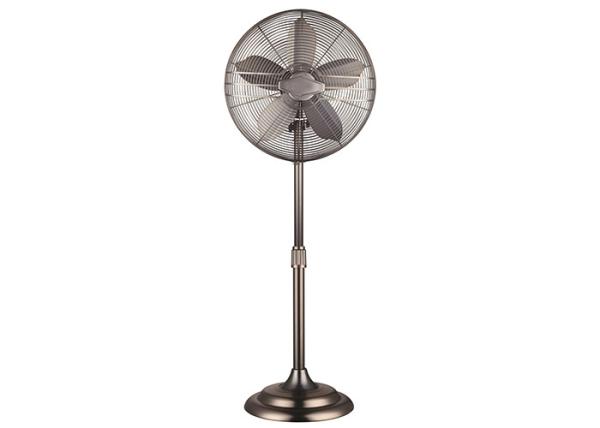 Buy cheap 16 Inch Retro Standing Fan Brushed Nickel Finish 3 Speed 85 Degree Oscillation from wholesalers