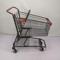 Buy cheap American Style 125L Steel Shopping Cart With 4" PU Wheels Large Metal Trolley product