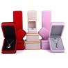 Buy cheap OEM Ring Necklace Packaging Box Pink Velvet Jewelry Box ISO9001 from wholesalers