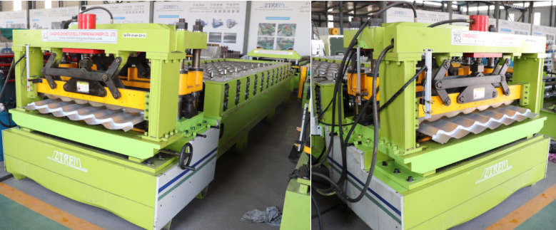 Shearing part of step tile machine