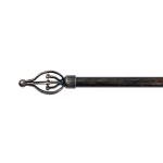 25/28mm diameter Metal black multi-beads Customized curtain rods finials single