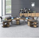 Office Furniture CBD Company Staff Desk with 2/3/6 Workstations and Partition