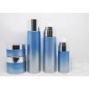 Buy cheap 100 Ml Glass Cosmetic Packaging Blue Skincare Lotion Bottle Uv Printing from wholesalers