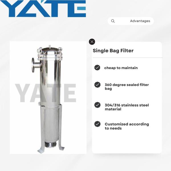 Buy cheap 304 316 Washable Bag Filters Stainless Steel Single Bag Filter Chemicals from wholesalers