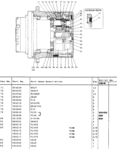 None TRAVEL DRIVE Parts scheme