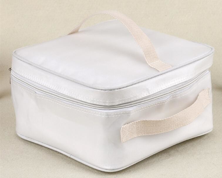 Reusable aluminium foil thermal insulation material cooler bag for picnic with Strapping tape closureRecycled PP Woven Plast