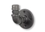 Wall Mounted Industrial Pipe Coat Rack Black Iron Pipe Flange 3/8" - 4" Home