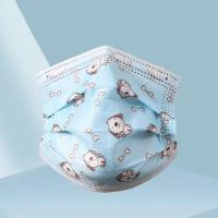 Buy cheap Blue Printed Anti Virus Disposable Mask 3 Ply Dust Mask Haze Proof For Children product