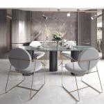 Minimalist Modern Rock Board Dining Table Meticulous Marble Top Dining Table