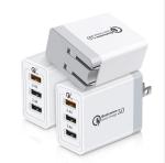 White PD Phone Charger 3 Port USB Fast Charger OEM ODM
