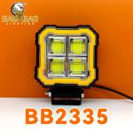 Square 80V Yellow White Flashing Red Warning Truck LED Headlight 4x4 Offroad