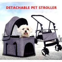 Buy cheap Luxury Folding Outdoor Detachable Pet Carrier Stroller 600D Linen 36KG product