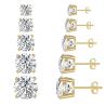 Buy cheap Korean Fashion Earrings Jewelry 925 Sterling Silver Classic Single Diamond Earrings 2-10mm Zirconia Stud Earrings For Women from wholesalers