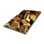 Titanium Gold Mirror Water Ripple Stainless Steel Sheet For Wall Decorative