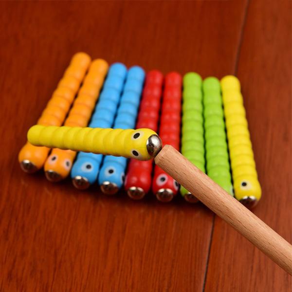 Buy cheap Wooden Bug Catching Game 5 Worms 1 Wooden Toys Accessories Montessori Educational Toys from wholesalers