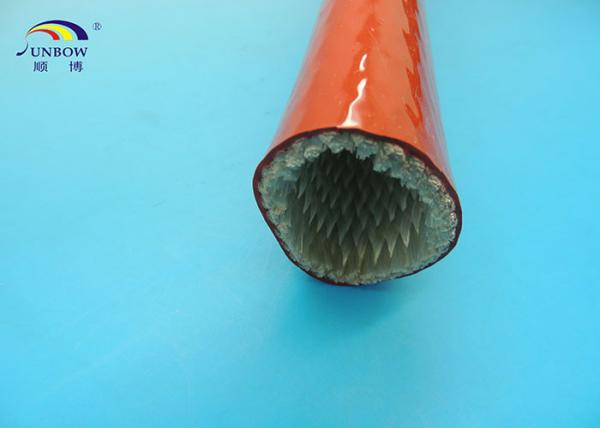 Rust red fire resistance heat fiberglass sleeving coated silicone resin for