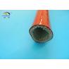Buy cheap Rust red fire resistance heat fiberglass sleeving coated silicone resin for cable protection from wholesalers