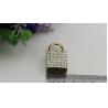 Buy cheap China manufacturer zinc alloy light gold diamond decorative square padlocks from wholesalers