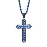 In Stock Stainless Steel Mens Womens Cross Necklace Lord's Prayer Pendant 3