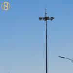 Q420 Steel Octadecagon High Mast Lamp Pole 20M 30M 35M 40M