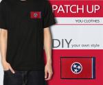 Eco Friendly Embroidery Tennessee Country Flag Patches 7.5cm Length