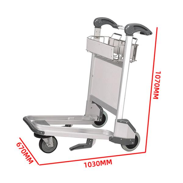 Buy cheap Polished Surface Airport Luggage Trolley With Metal Construction And 50-200KG Capacity from wholesalers