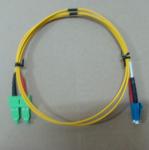 Buy cheap LSZH Yellow color 2.0mm / 3.0mm 900um Fiber Optic Patch Cord LC SC Singlemode Dimplex With High Return Loss from wholesalers