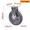 Buy cheap EDL Industrial Plate Swivel Casters 150mm 6inch 130kg Load Chrome Coating from wholesalers