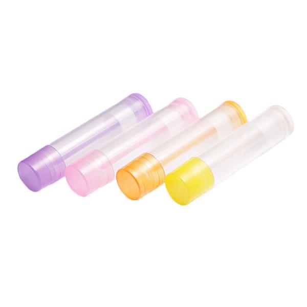 3.5g Plastic Transparent cylindrical Frosted bottle with Purple/pink/yellow