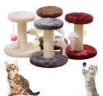 Christmas Cats Scratching Posts Solid Wood Red Brown Cat Scratching Pole