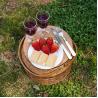 Buy cheap Small Picnic Baskets with Insulated Cooler, Picnic Basket Hamper for 2, Woodchip Wicker Basket, Including 2 Sets from wholesalers