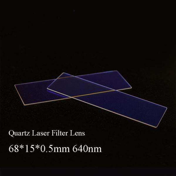 68*15*0.5mm 640nm JGS1 Quartz Laser Optical Bandpass Filter laser rejuvenation