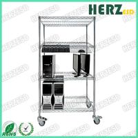 Buy cheap Carbon Steel ESD SMT SMD PCB Reel Storage Trolley Metal Shelf Chrome Wire product