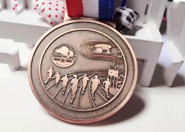 Buy cheap 60mm Diameter Custom Sports Medals , 10km Marathon Finishers Running Award Medals from wholesalers