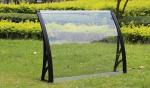 Fashionable Glass Rain Cover Canopy , Outdoor Polycarbonate Awning Rain Shelter
