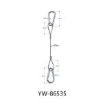 Stainless Steel Wire Rope Cable Slings Lanyard With Double Snap Hooks YW86535