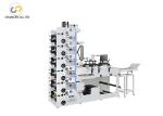 Buy cheap 5 colors adhesive label flexo printing machine with 3 die cutting stations from wholesalers