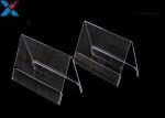 V Shape Clear Acrylic Tabletop Sign Holders , Meeting Acrylic Table Tent Holders