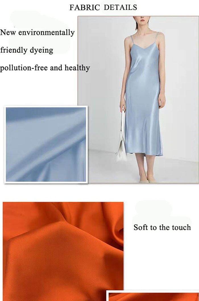 Shiny 95% Polyester 5% Spandex Fabric Stretch Satin For Sleepwear Dress