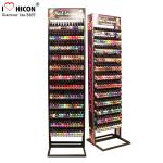 Movable Metal Nail Polish Cosmetic Display Stand Clear Beauty Organizer
