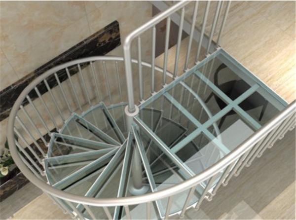 Buy cheap Aluminum Frame Glass Custom Spiral Staircase Flexible Small Spave Design from wholesalers