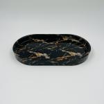 Polyresin Bathroom Set Luxury Round Marble Look Soap Accessories Bathroom