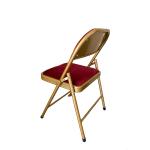 Red Outdoor Folding Garden Chairs Iron Frame Fabric Surface 200-300 Lbs Capacity