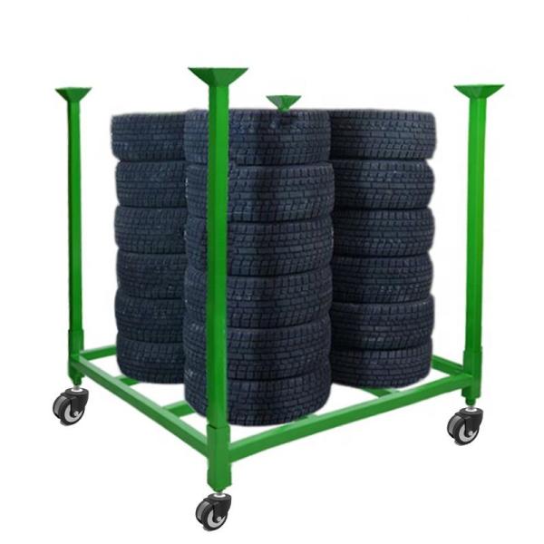 Buy cheap SGS Green Stackable Tire Rack 2000kg from wholesalers