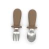 Buy cheap 316 Stainless Steel Baby Silicone Fork And Spoon Set 4.33 Inch Height 1.42 Inch Width from wholesalers