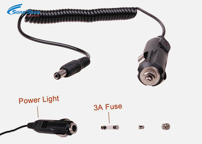 DC 5.5x2.5mm Car Power Cable Cigarette Lighter Over Current Voltage Protection