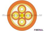 Circular Indoor Fiber Optic Cable 4 Core Fiber Glass Reinforced Plastic Strength